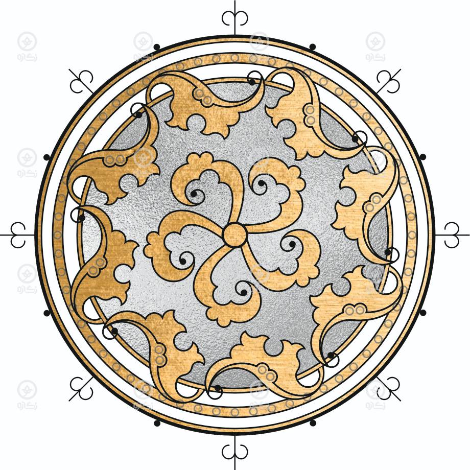 فایل تذهیب شماره 38 لایه باز با فرمت کورل و ایلاستریتور